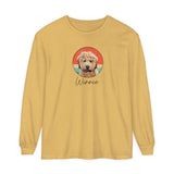 Cartoon Pet Tshirt Unisex Garment-dyed Long Sleeve T-Shirt