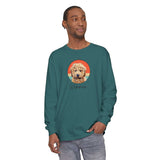 Cartoon Pet Tshirt Unisex Garment-dyed Long Sleeve T-Shirt