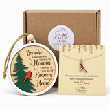 Sterling Silver Cardinal Memorial Necklace and Christmas Memorial Ornament