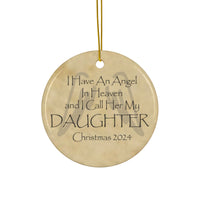 Angel Memorial Ornament - Daughter in Heaven