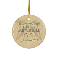 Angel Memorial Ornament - GiGi in Heaven