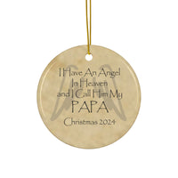 Angel Memorial Ornament - PaPa in Heaven