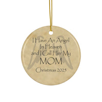 Mom in Heaven Angel Memorial Christmas Ornament