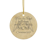 Mom in Heaven Angel Memorial Christmas Ornament