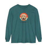 Cartoon Pet Tshirt Unisex Garment-dyed Long Sleeve T-Shirt