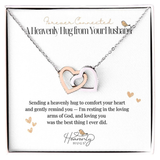 Loss of Husband Memorial Necklace with Interlocking Hearts