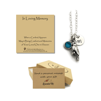 In Loving Memory Sterling Silver Cardinal Remembrance Necklace