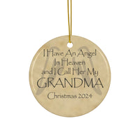 Angel Memorial Ornament - Grandma in Heaven