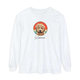 Cartoon Pet Tshirt Unisex Garment-dyed Long Sleeve T-Shirt