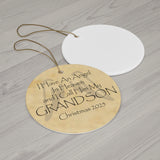 Angel Grandson in Heaven Christmas Memorial Ornaments