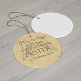 Angel Sister in Heaven Christmas Memorial Ornament