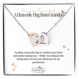 Loss of Grandpa Memorial Necklace with Interlocking Hearts
