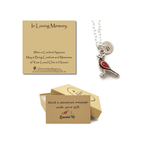 Cardinal Memorial Remembrance Necklace Personalized