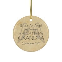 Angel Grandpa in Heaven Christmas Memorial Ornament
