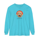 Cartoon Pet Tshirt Unisex Garment-dyed Long Sleeve T-Shirt