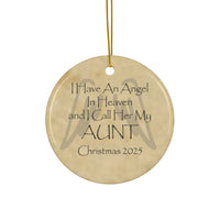 Angel Aunt in Heaven Christmas Memorial Ornament