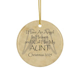 Angel Aunt in Heaven Christmas Memorial Ornament