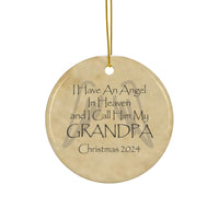 Angel Memorial Ornament - Grandpa in Heaven