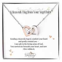 Loss of Baby Memorial Necklace with Interlocking Hearts