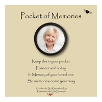 memorial pocket stone grief photo picture coin gift gifts sympathy gift idea for man men handmade by remember me gift message card loss