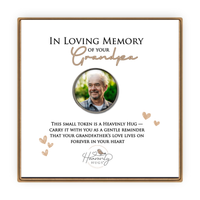 Photo Memorial Pocket Token Grandpa - Sympathy Gift for Man