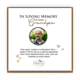 Photo Memorial Pocket Token Grandpa - Sympathy Gift for Man