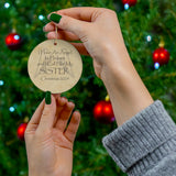 Angel Memorial Ornament - Sister In Heaven