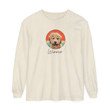 Cartoon Pet Tshirt Unisex Garment-dyed Long Sleeve T-Shirt