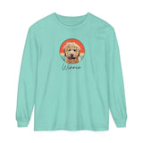 Cartoon Pet Tshirt Unisex Garment-dyed Long Sleeve T-Shirt