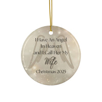 Wife in Heaven Angel Christmas Memorial Ornament
