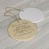 Angel Memorial Ornament - Wife in Heaven