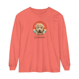 Cartoon Pet Tshirt Unisex Garment-dyed Long Sleeve T-Shirt