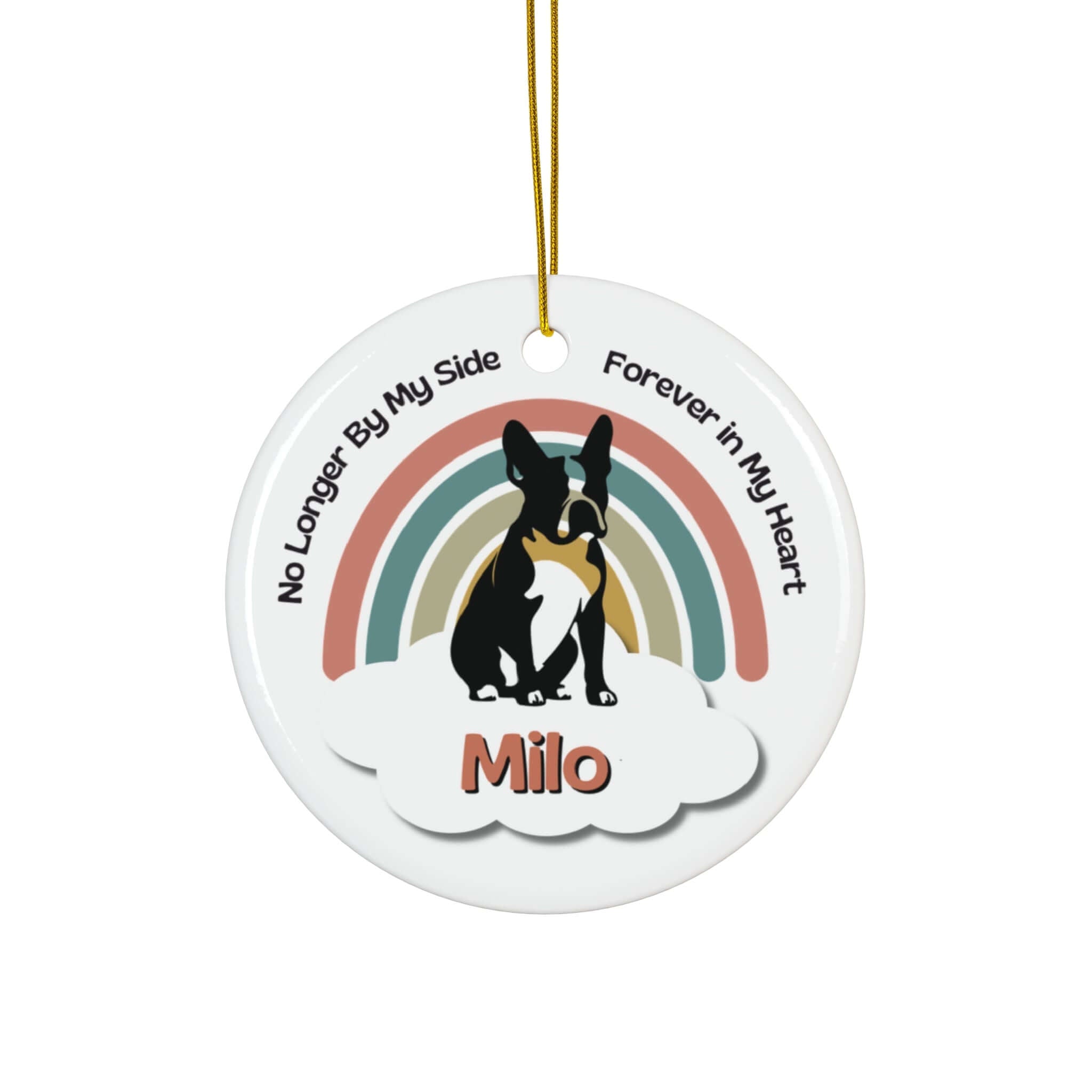Pet Memorial Ceramic Ornament Boston Terrier
