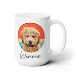 mugs for pet lovers, pet photo gift ideas, doodle dog gifts, handmade by remember me