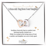 Loss of Daughter Memorial Necklace with Interlocking Hearts