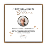 Photo Memorial Pocket Token Grandma - Sympathy Gift for Man