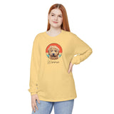 Cartoon Pet Tshirt Unisex Garment-dyed Long Sleeve T-Shirt