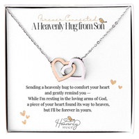 Loss of Son Memorial Necklace with Interlocking Hearts