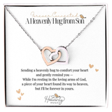 Loss of Son Memorial Necklace with Interlocking Hearts