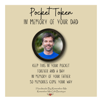 memorial pocket stone grief photo picture coin gift gifts sympathy gift idea for man men handmade by remember me gift message card loss of dad father