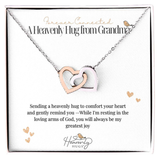Loss of Grandma Memorial Necklace with Interlocking Hearts