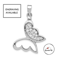 Sterling Silver Butterfly Ash Holder Pendant