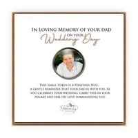 Wedding Memorial Picture Pocket Token in Memory of Dad