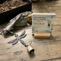 Heavenly Hugs Dragonfly Memorial Wind Chime Ornament Sympathy Box
