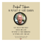 Photo Memorial Pocket Token Grandpa - Sympathy Gift for Man