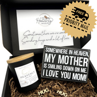 Heavenly Hugs Sympathy Box - Mom in Heaven with Candle