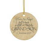 Angel Grandson in Heaven Christmas Memorial Ornaments