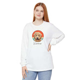 Cartoon Pet Tshirt Unisex Garment-dyed Long Sleeve T-Shirt