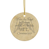 Angel Wife in Heaven Christmas Memorial Ornament