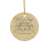 Angel Memorial Ornament - Aunt in Heaven